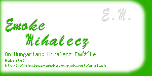 emoke mihalecz business card